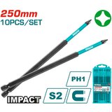 Total 10- dijelni nastavci udarnog za odvijač 250 mm / INDUSTRIAL (TACIM16PH1103) | shoptok.hr