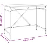  Radni stol boja hrasta 100x50x75 cm konstruirano drvo i željezo | shoptok.hr