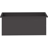  Vrtna posuda za sadnju s LED svjetlom Crna 40 x 100 x 40 cm Slike