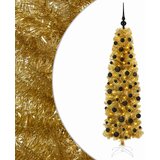  Umjetno usko božićno drvce s kuglicama 180 cm 300 LED lampica | shoptok.hr