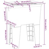 vidaXL Kadica za rublje siva 59 x 41 x 75 cm od smole | shoptok.hr