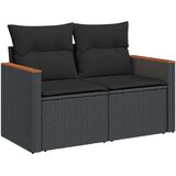 vidaXL 12-dijelni set vrtnih sofa od poliratana s jastucima crni | shoptok.hr