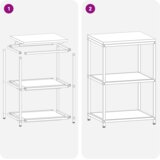 vidaXL polica za skladištenje hrane crna 60 x 50 x 92 cm čelik | shoptok.hr