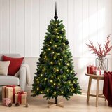  Umjetno božićno drvce s kuglicom 150 cm 150 LED lampica - 150 cm s LED-ima i crnim lopticama | shoptok.hr