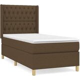  The Living Store Box spring postelja z vzmetnico temno rjava 90x200 cm blago - Box Spring Postelja, (21501665) | Shoptok.si