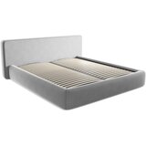 Makamii Sivi tapecirani bračni krevet s prostorom za odlaganje s podnicom 180x200 cm Kiana – Cijene