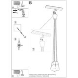  Obesna svetilka DIEGO 5 črna, (21347713) | Shoptok.si