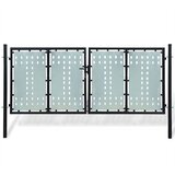 Crna jednokrilna ogradna vrata 300x125 cm Cijene