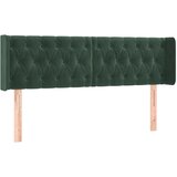 Maison Chic posteljno vzglavje - vzglavna omarica - nočna omarica z ušesi temno zeleno 147x16x78/88 cm žamet, (21708026) Cene