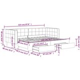 vidaXL Izvlečna dnevna postelja s predali temno siva 80x200 cm žamet | Shoptok.si
