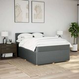 vidaXL Krevet s oprugama i madracem tamnosivi 140x190 cm od tkanine | shoptok.hr