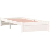  Posteljni okvir bel iz trdnega lesa 90x190 cm 3FT, (20646280) | Shoptok.si