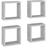  Kockaste zidne police 4 kom siva boja betona 30 x 15 x 30 cm - Beton siva 30 x 15 x 30 cm 4 1 | shoptok.hr
