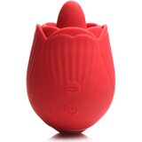 Bloomgasm French Rose Licking & Vibrating Stimulator Red Cene