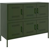 vidaXL Komoda maslinastozelena 100,5 x 39 x 79 cm hladno valjani čelik | shoptok.hr