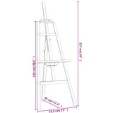  Štafelaj 53 5 x 95 x 127 cm od masivne borovine | shoptok.hr