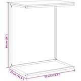  Bočni stolić crni 55 x 35 x 66 cm od konstruiranog drva | shoptok.hr