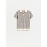 Reserved Polo-džemper s visokim udjelom pamuka - prljavosmeđe | shoptok.hr