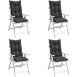  The Living Store Blazina za stol 4 kosi melanž antracit 120x50x7 cm blago - Blazina Za Stol Z Visokim Naslonjalom, (21487487) | Shoptok.si
