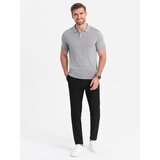 Ombre Men's pants with a classic cut in a delicate check - black | Shoptok.si