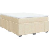vidaXL Krevet s oprugama i madracem krem 160x200 cm od tkanine | shoptok.hr