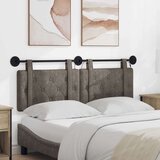  Viseće uzglavlje kreveta S LED svjetlom Siva Antikni PU | shoptok.hr
