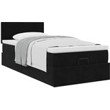  Otomanski okvir kreveta s madraca crni 100x200cm baršunasti | shoptok.hr