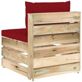  Modularna srednja sofa s jastucima od zeleno impregniranog drva | shoptok.hr