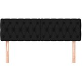  Uzglavlja crna 144x7x78/88 cm od tkanine | shoptok.hr