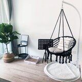Boho viseća fotelja s crnim jastukom 490129A | shoptok.hr