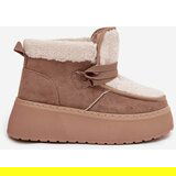 Boto Women's Snow Boots on Platform with Fur Beige Florivelle | shoptok.hr