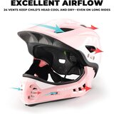 ROCKBROS OTROŠKA ČELADA TT-32002 S SNEMLJIVO VARNOSTNO ŠČETKO M 54-58, (5000345071) | Shoptok.si
