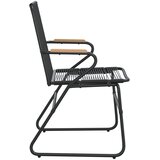  Vrtne stolice 2 kom crne 58 x 59 x 85,5 cm od PVC ratana | shoptok.hr