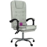  Masažni uredski naslonjač Svjetlosiva baršunasti | shoptok.hr