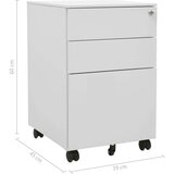 vidaXL mobilni ormarić za spise svjetlosivi 39 x 45 x 60 cm čelični | shoptok.hr