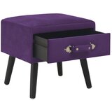 Furnova Nočna omarica žamet 40x35x40 cm temno vijolična, (21926956) | Shoptok.si