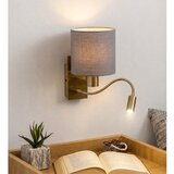  Brilagi - LED fleksibilna zidna lampa NUBILA 1xE27/25W/230V + LED/3W mesing/svetlosiva | Eponuda.com