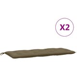  Jastuci za vrtnu klupu 2 kom smeđesivi 120x50x7 cm tkanina | Eponuda.ba