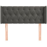  Uzglavlje s ušima tamnosivo 93x16x78/88 cm baršunasto | shoptok.hr