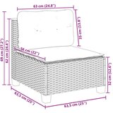 vidaXL 10-dijelni set vrtnih sofa s jastucima bež od poliratana | shoptok.hr