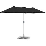  Vrtni suncobran Crna 370 x 197 x 239 cm Poliester i aluminij | shoptok.hr