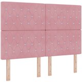 vidaXL naslon za glavu s kristalnim gumbom tuftani ružičasti 160 cm baršun | shoptok.hr
