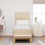  Krevet s opruga kutije s jastukom Krema 200 x 80 cm tkanina | shoptok.hr