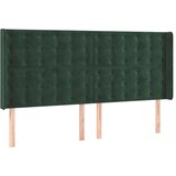  LED posteljno vzglavje temno zeleno 183x16x118/128 cm žamet | Shoptok.si