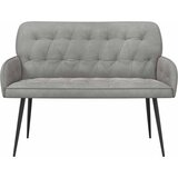 Dvosjed s metalnim nogama 2-sjedalo Svjetlosiva Baršun | shoptok.hr