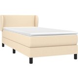  Krevet s oprugama i madracem krem 100 x 200 cm od tkanine | shoptok.hr