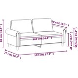  Dvosed kapučino barve 140 cm umetno usnje | Shoptok.si