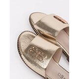GOODIN Gold women's flip-flops on a flat sole | shoptok.hr
