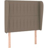  Uzglavlje s ušima smeđesivo 83 x 23 x 118/128 cm od tkanine | shoptok.hr
