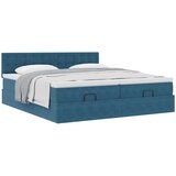 vidaXL Otomanski okvir kreveta s madracima plavi 180x200cm baršunasti | shoptok.hr